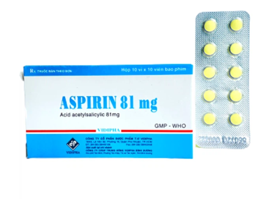 Aspirin 81mg VIDIPHA - Hộp 100v