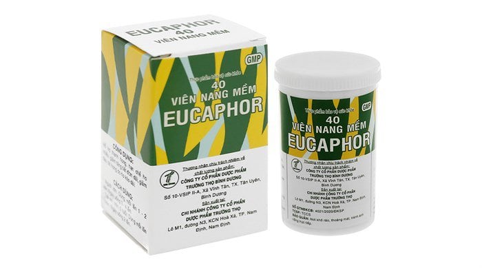 Eucaphor hỗ trợ giảm ho, đau rát họng hộp 40 viên