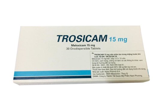 Trosicam 15mg (Hộp 3 vỉ x 10 viên)