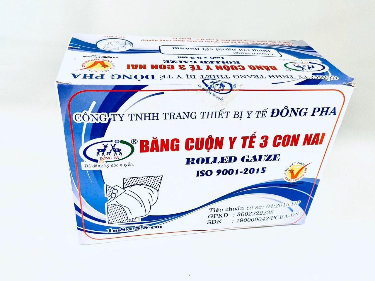 Gạc y tế 0.085 x 1.8m - ba con nai