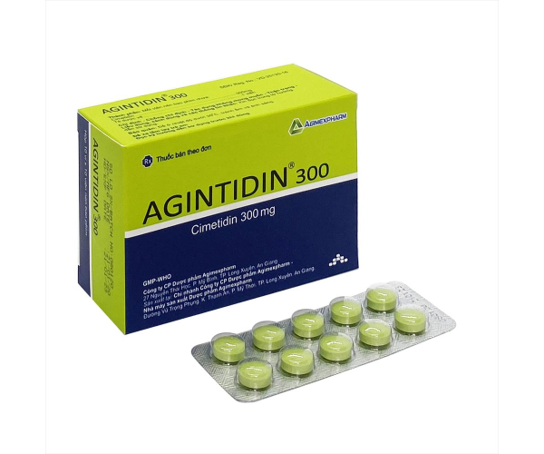 Thuốc trị loét dạ dày, tá tràng Agintidin 300mg (10 vỉ x 10 viên/hộp)