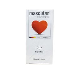 Bao Cao Su Masculan Trắng, Siêu Mỏng, Hộp 10 Cái