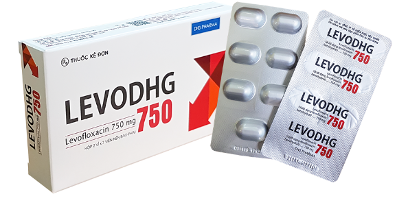 LEVODHG 750 (hộp 2 vỉ x 7 viên)
