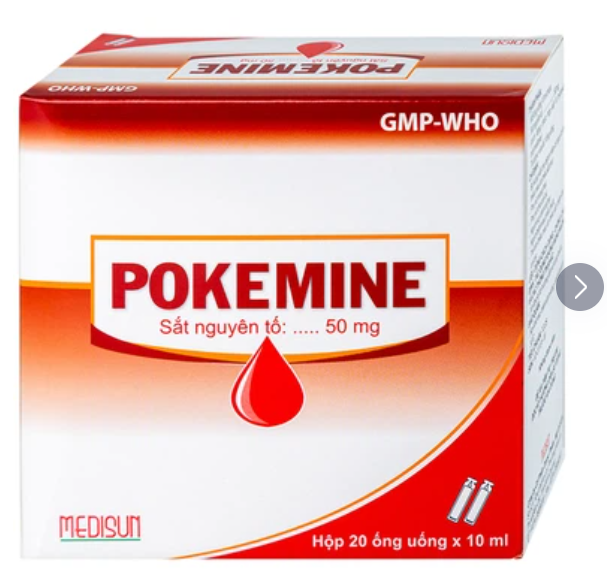 Pokemine 50mg medisun - Hộp 20 ống