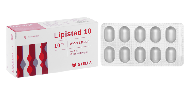 Lipistad 10mg - Atorvastatin (H/3*10 viên)