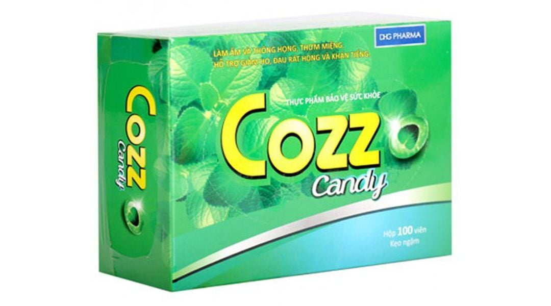 Kẹo ngậm thảo dược Cozz Candy hỗ trợ giảm ho, đau rát họng hộp 100 viên