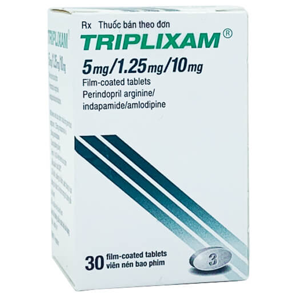 Thuốc Triplixam 5Mg/1.25Mg/10Mg trị tăng huyết áp (Hộp 30 viên)