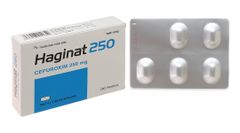 Haginat 250mg trị nhiễm khuẩn đường hô hấp (2 vỉ x 5 viên)