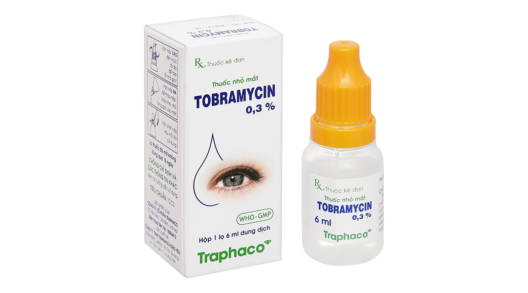 Dung dịch nhỏ mắt Tobramycin 0,3% trị các bệnh nhiễm khuẩn mắt lọ 6ml