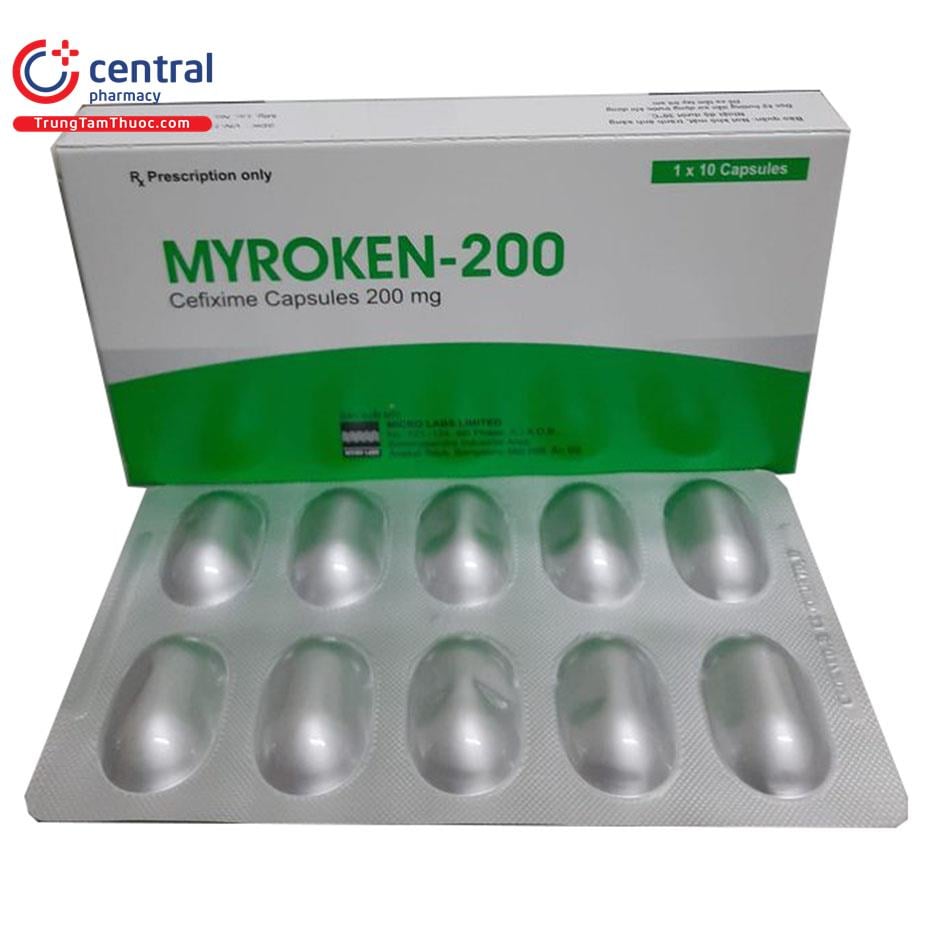 Thuốc  Myroken 200 điều trị nhiễm khuẩn