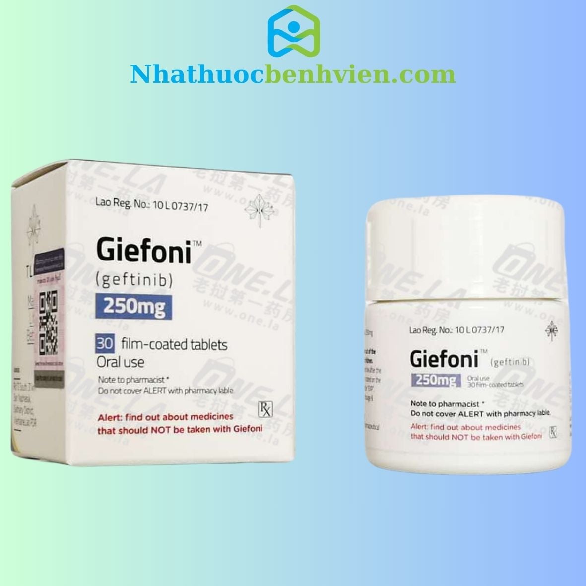 Thuốc Giefoni ( Gefitinib 250mg ) hộp 30 viên - Điều trị ung thư