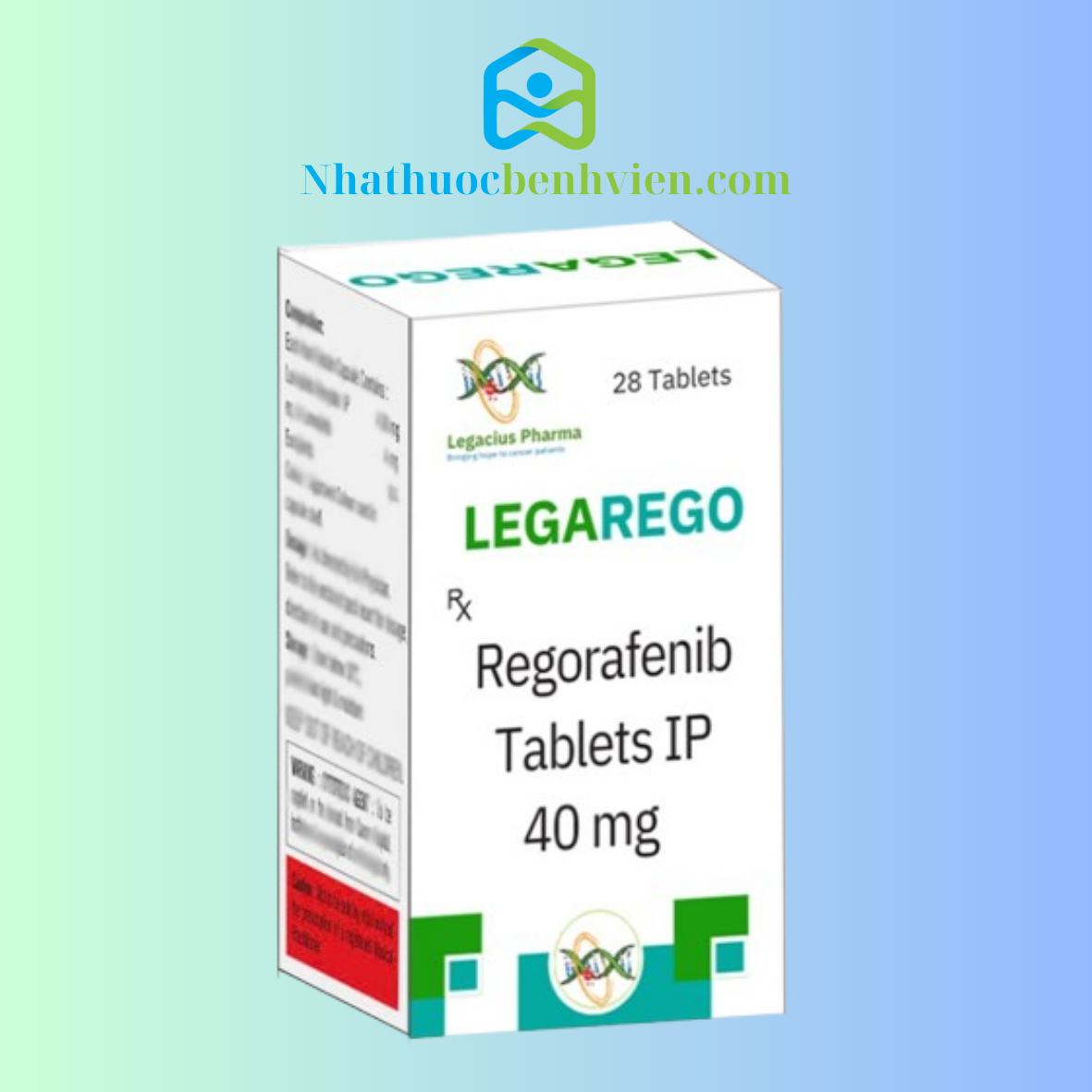 LegaRego Regorafenib 40mg hộp 28 viên  Legacius Pharma - Thuốc điều trị ung Thư