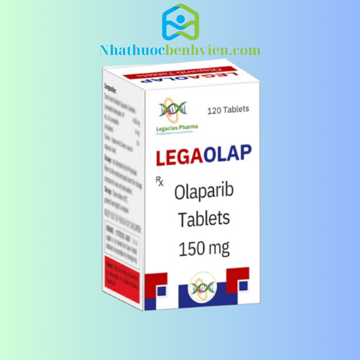 LegaOlap Olaparib 150mg Legacius Pharma hộp 120 viên - Điều trị Ung thư