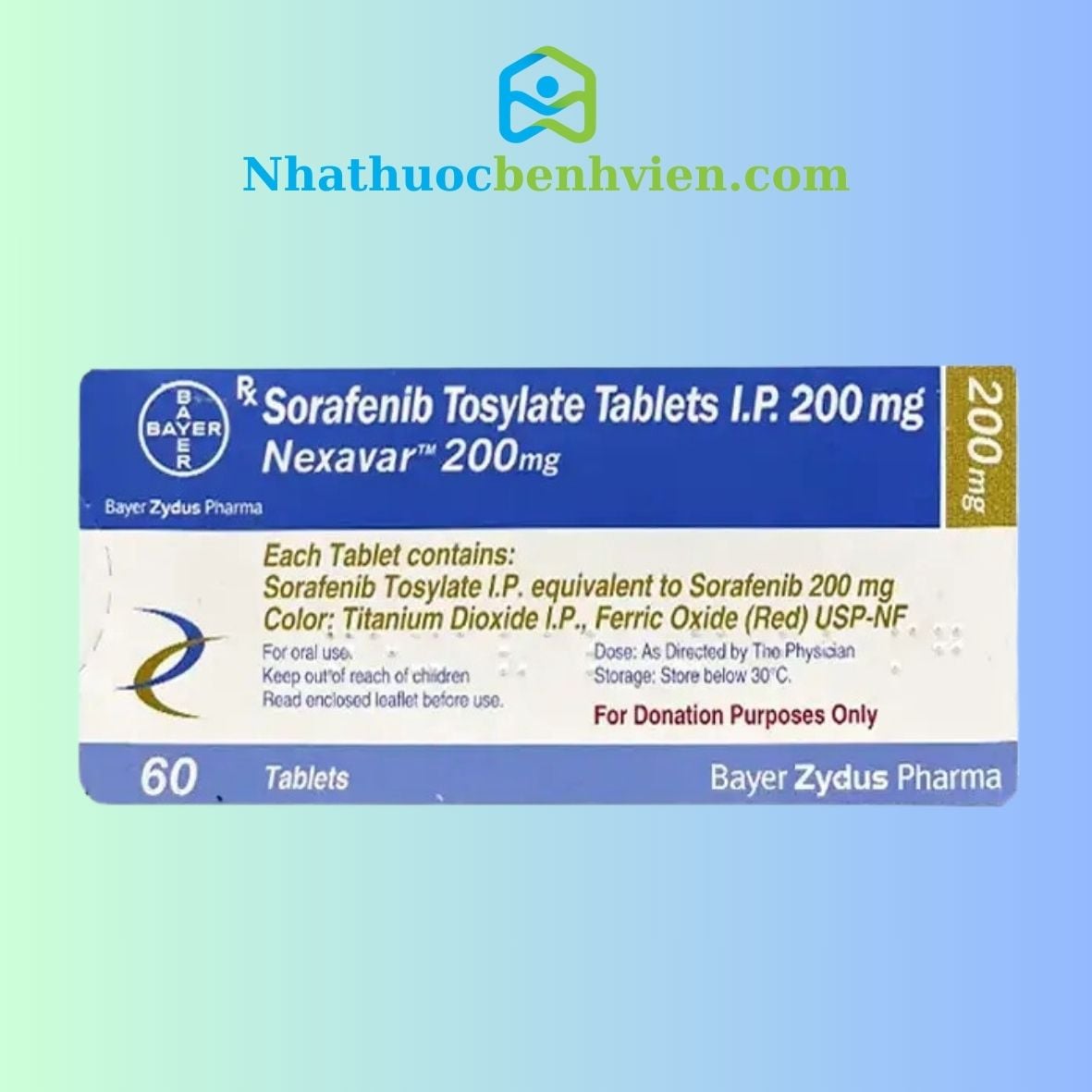 Nexavar 200mg ( Sorafenib 200mg ) hộp 60 viên - Điều trị ung thư Gan