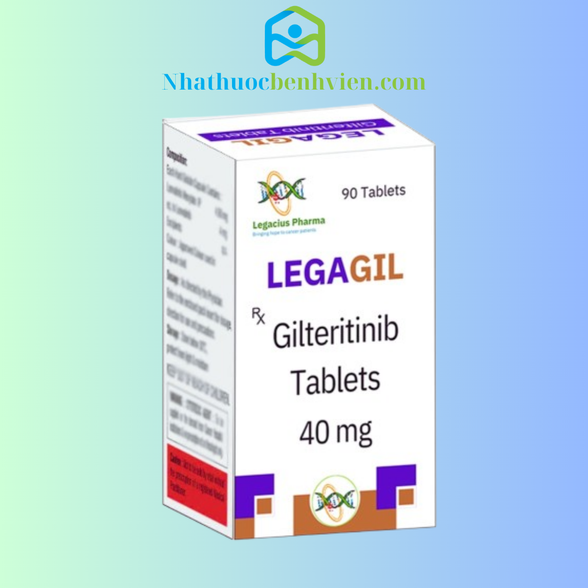LegaGil ( Gilteritinib 40mg ) Legacius Pharma hộp 90 viên - Trị bệnh bạch cầu