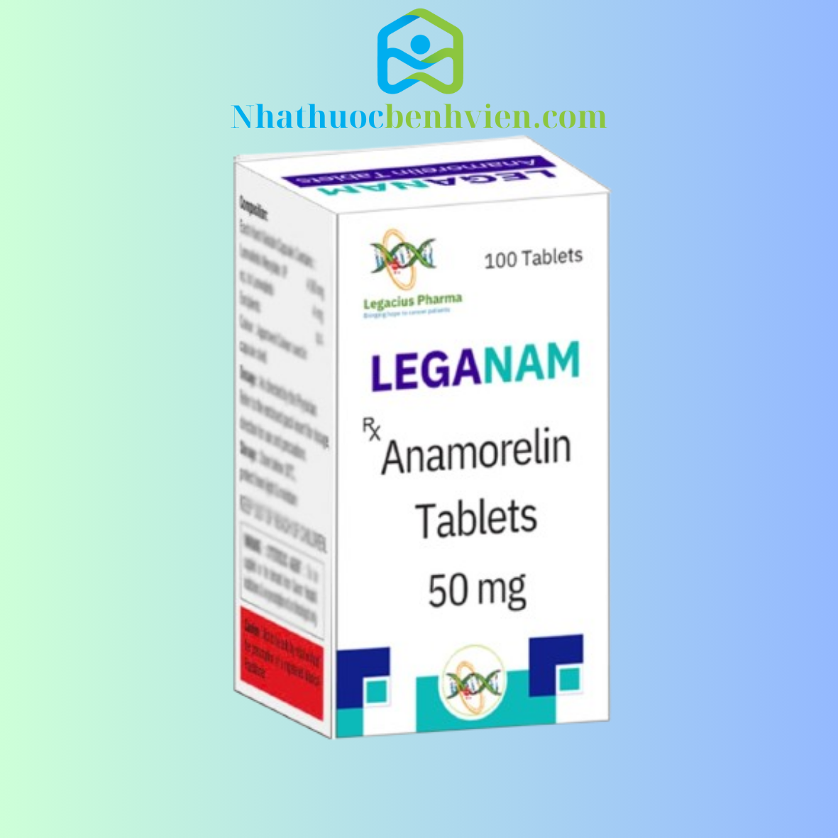 LegaAnam Anamorelin 50mg Legacius Pharma hộp 100 viên - Điều trị suy mòn suy kiệt