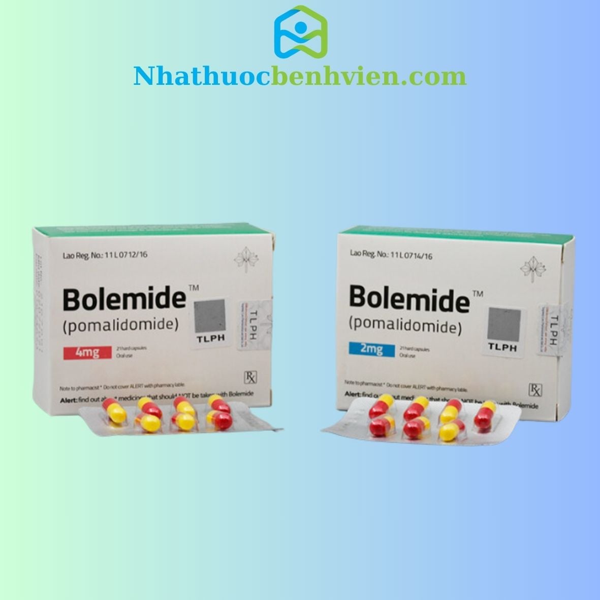 Thuốc Bolemide ( Pomalidomide 2mg, 4mg ) hộp 21 viên - Điều trị ung thư