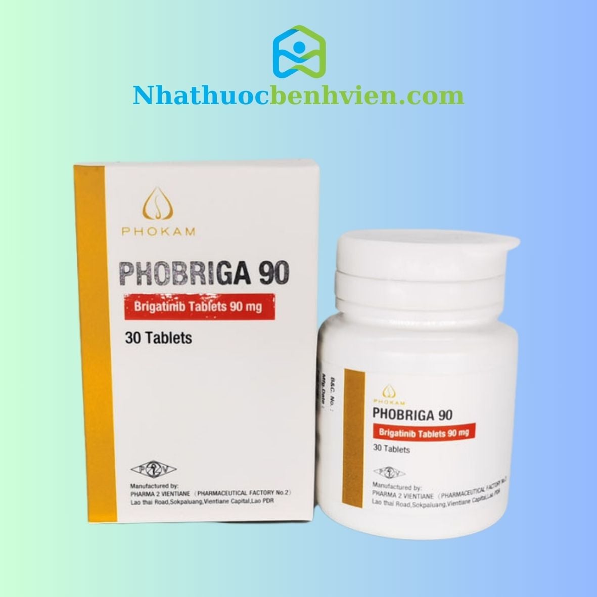 PHOBRIGA 90 ( Brigatinib 90mg ) hộp 30 viên - Điều trị ung thư Phổi