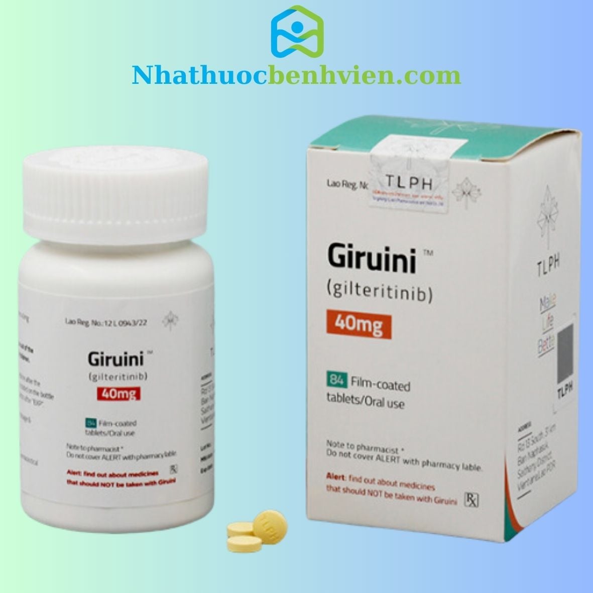 Thuốc Giruini ( Gilteritinib 40mg ) hộp 84 viên - Điều trị Bạch Cầu
