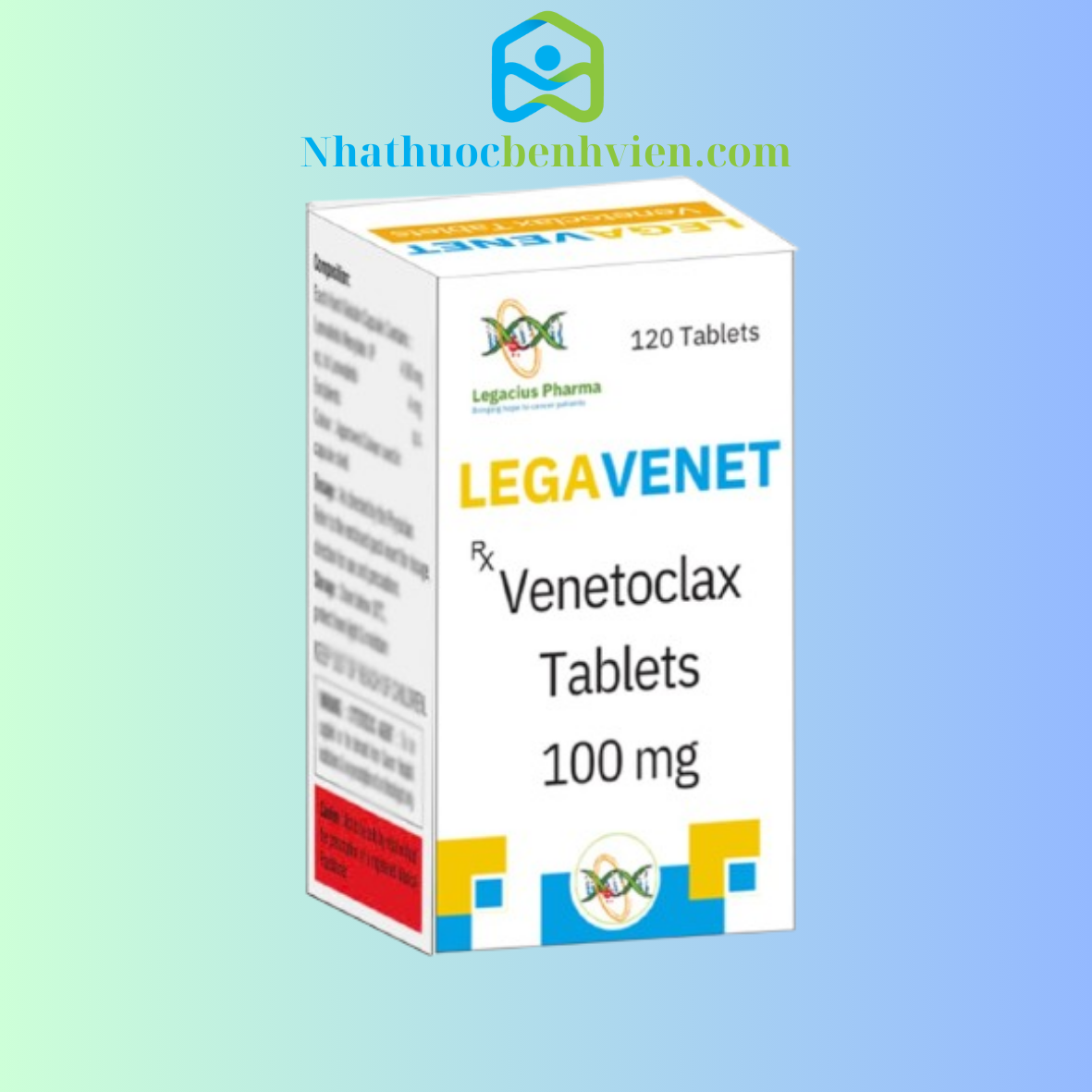 LegaVenet Venetoclax 100mg Legacius Pharma hộp 120 viên - Điều trị Ung thư