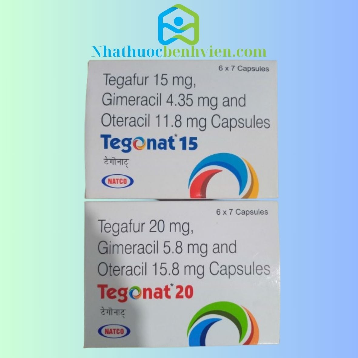 Tegonat ( Tegafur Gimeracil Oteracil ) hàm lượng 15mg, 20mg - Điều trị ung thư