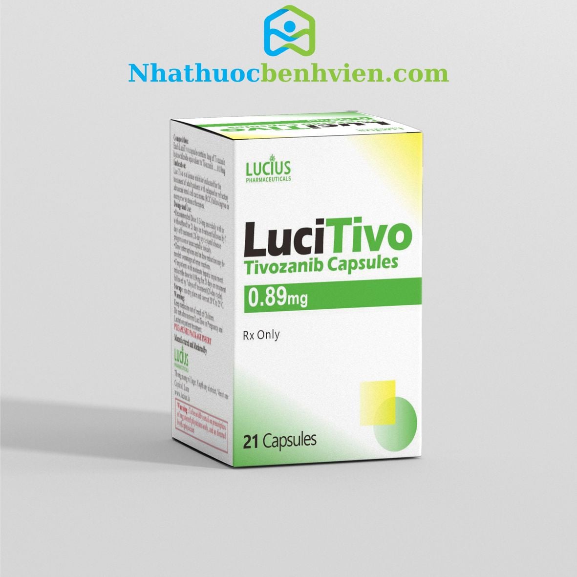 LuciTivo ( Tivozanib 0.89mg/1.34mg ) hộp 21 viên LUCIUS - Điều trị ung thư biểu mô tế bào Thận