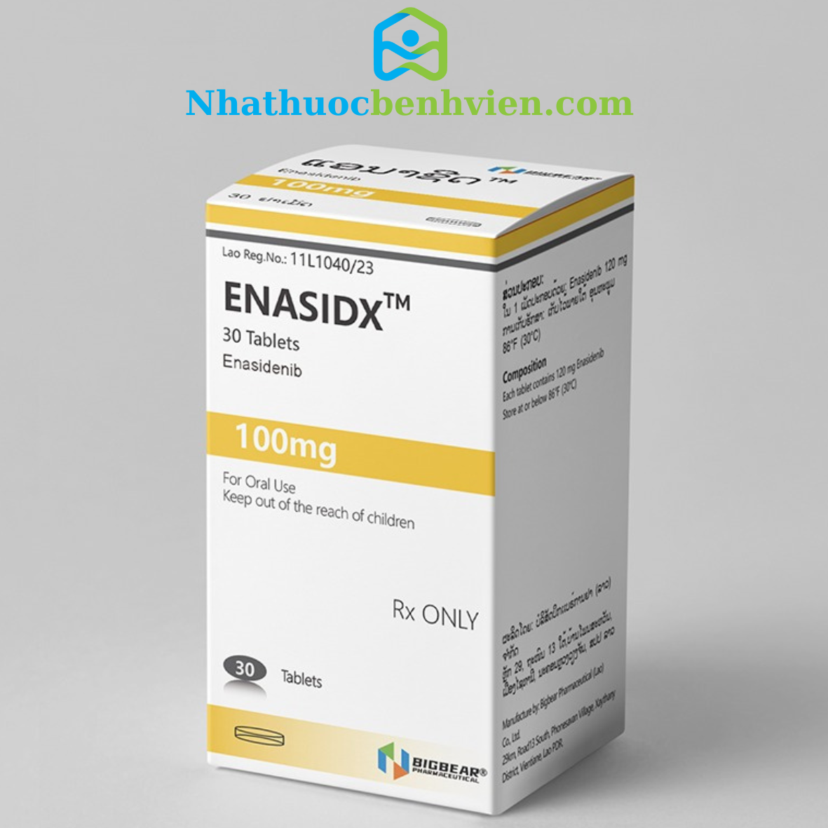 ENASIDX ( Enasidenib 100mg ) hộp 30 viên - Điều trị bạch cầu