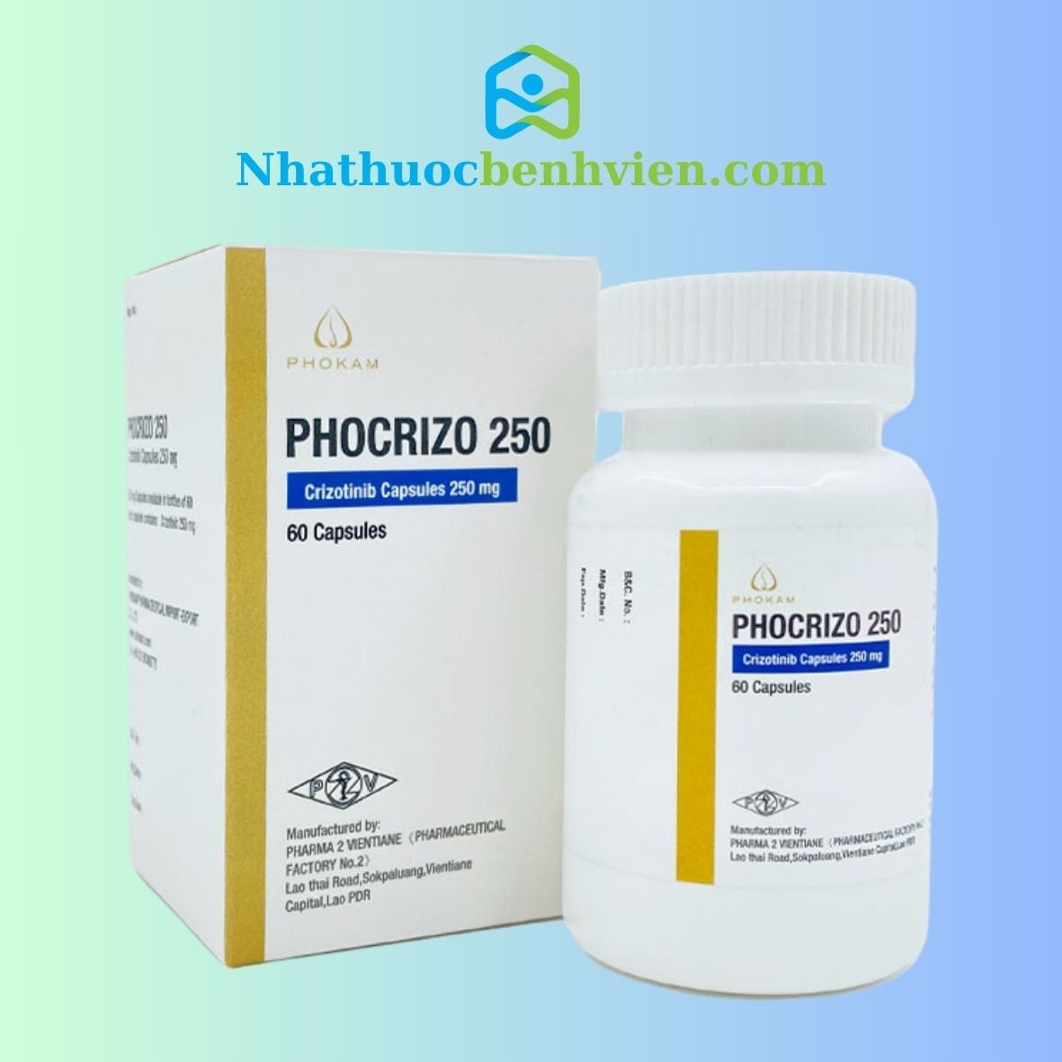 PHOCRIZ0 250 ( Crizotinib 250mg ) hộp 60 viên - Điều trị Ung thư phổi