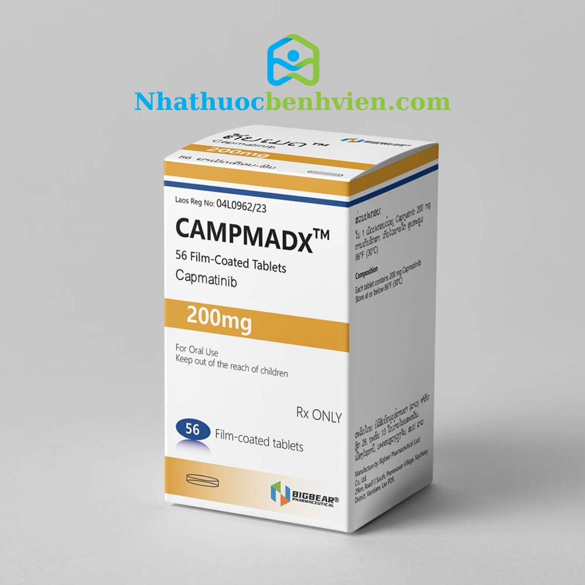 CAMPAMDX ( Capmatinib 200mg ) hộp 56 viên - Điều trị Ung thư phổi