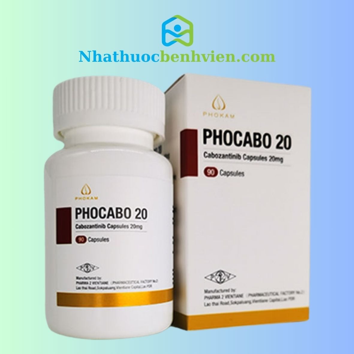 PHOCABO 20 ( Cabozantinib 20mg ) hộp 90 viên - Điều trị Ung thư tuyến giáp