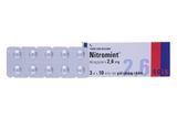 Nitromint 2.6mg trị đau thắt ngực, suy tim (3 vỉ x 10 viên)