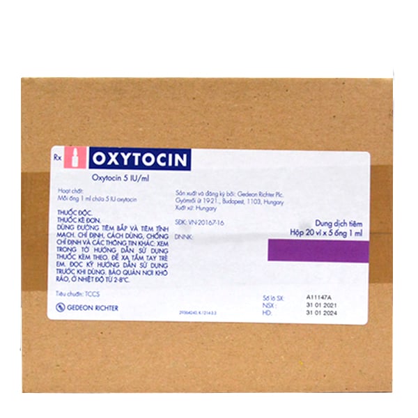 Oxytocin 5iu/ml (tiêm truyền) h/100ố