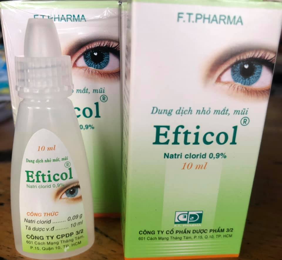 Efticol nacl 0.9% nhỏ mắt