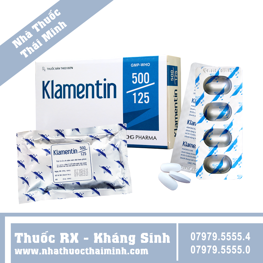 Klamentin 500/125 ( Hộp 3 vỉ * 4 viên)