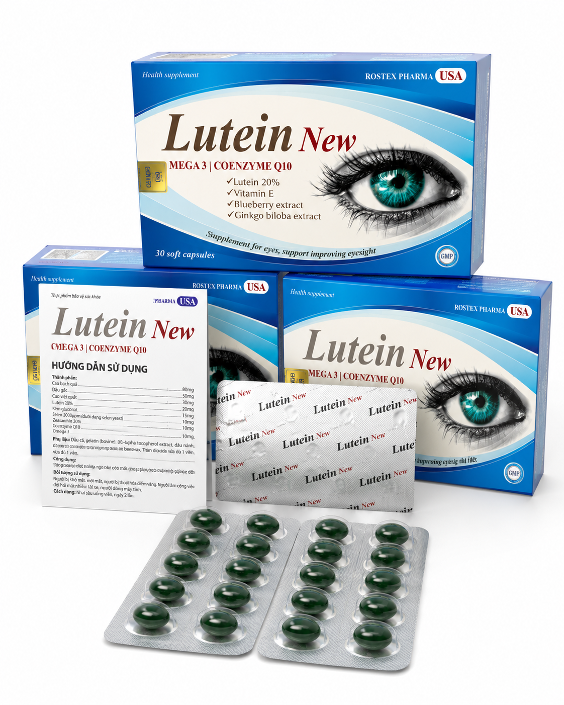 Lutein new rostex pharma - Hộp 30v