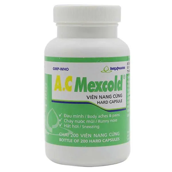 AC Mexcold Imex (C/200v) - Thuốc Giảm Đau, Hạ Sốt, Giảm Triệu Chứng Cảm Cúm