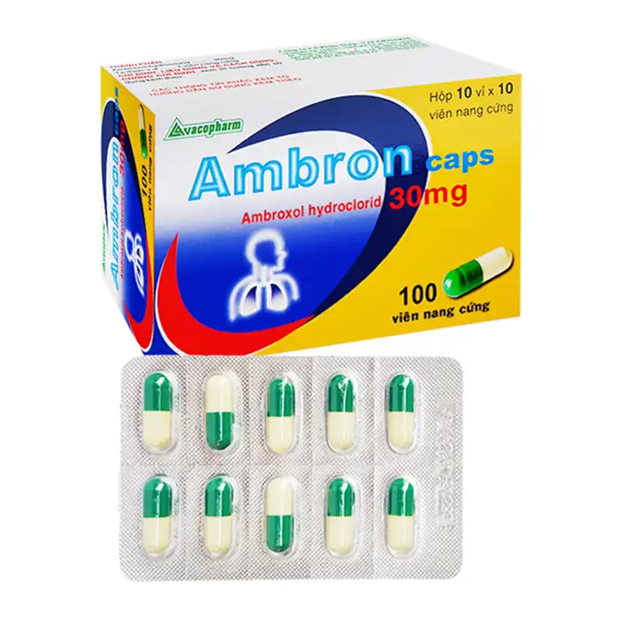Amron Cap 30mg Vacopharm (10 vỉ x 10 viên) – Viêm phế quản mạn