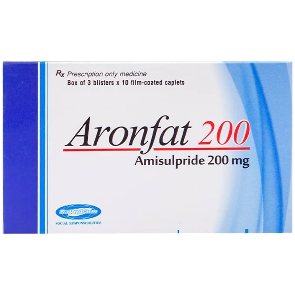 Aronfat 200mg Savi (H/30v) - Thuốc điều trị tâm thần phân liệt cấp & mạn tính