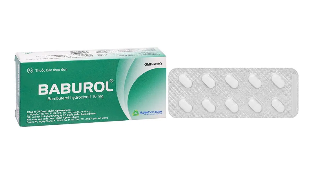 Bamburol 10mg Agimex (H/30v) - điều trị hen phế quản, viêm phế quản mạn & khí phế thủng hiệu quả 1 lần/ngày