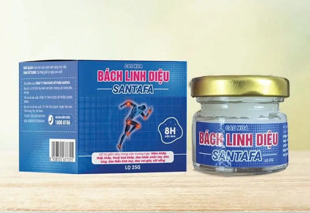 Cao Xoa Bách Linh Diệu SANTAFA - Xoa Bóp Giảm Đau Xương Khớp, Viêm Khớp Tức Thì