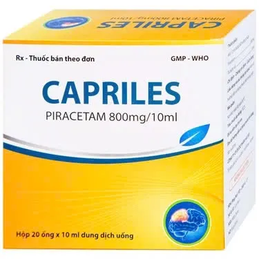 Capriles 800 Hà Tây (H/20 ống/10ml) – Thuốc Piracetam 800mg/10ml (thuốc kê đơn)