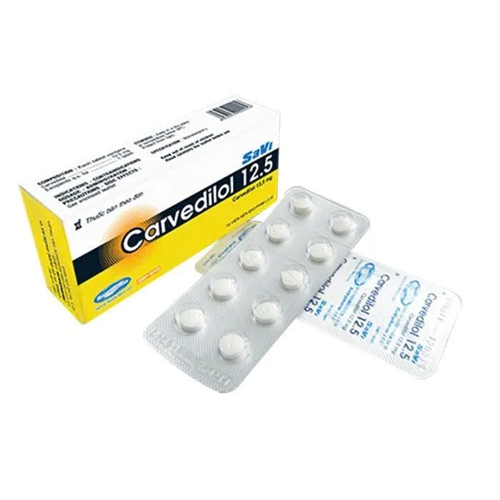 Carvedilol 12,25 mg Savi (Hộp 30 viên) – Giảm huyết áp &amp; bảo vệ tim mạch