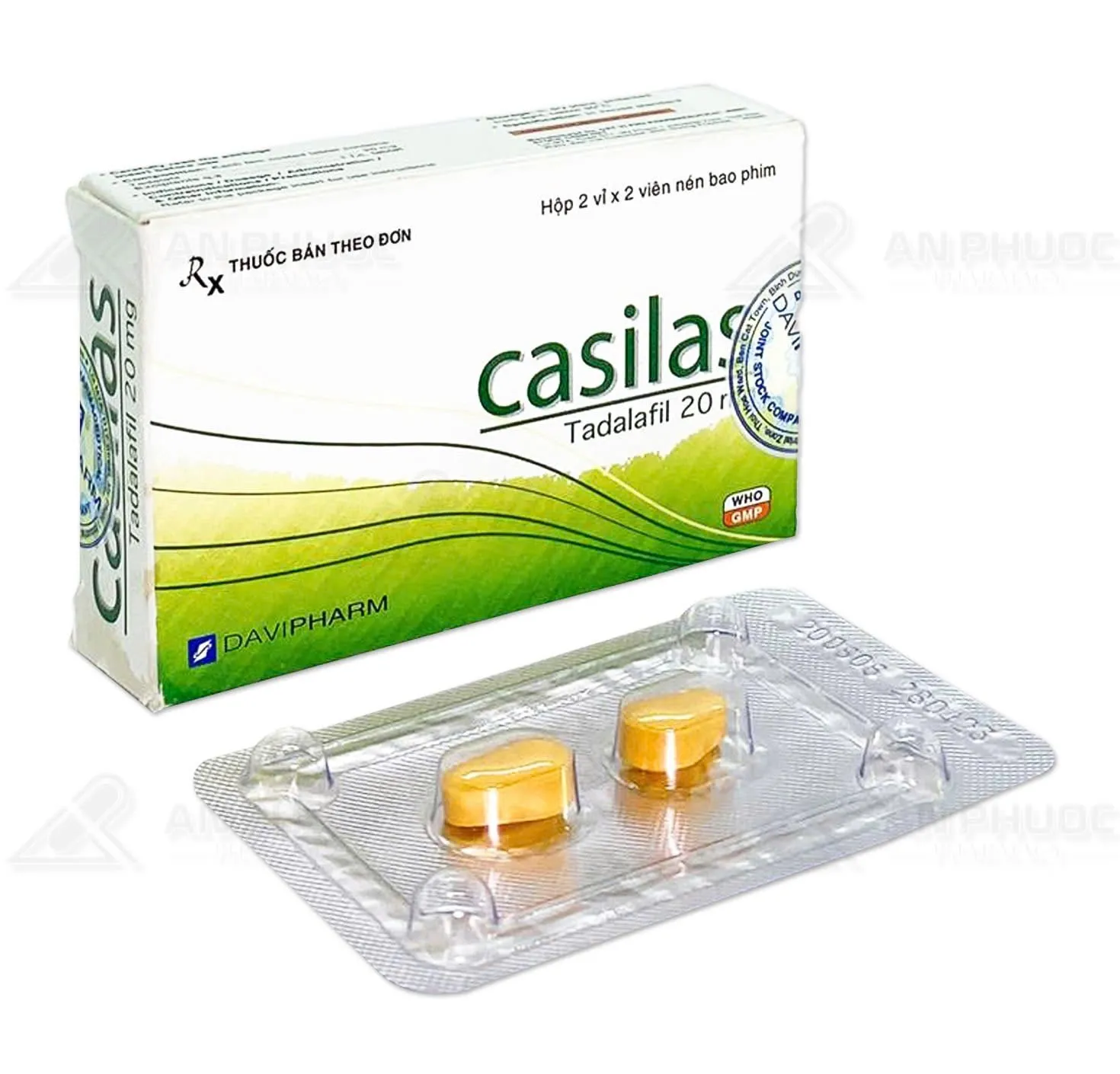 Casilas 20 mg Davi (H/4 viên) – Hỗ trợ điều trị rối loạn cương dương