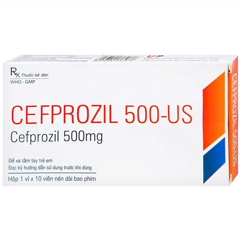 Cefprozil 500-US Usp (H/10v) – Kháng sinh Cephalosporin II, hiệu quả điều trị nhiễm khuẩn hô hấp & tai giữa