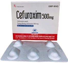 Cefuroxim 500mg VPC 1 vỉ x 10 viên - Thuốc kháng sinh
