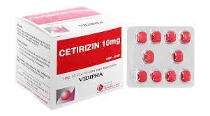 Cetirizine 10mg Vidi (H/100v) – Giảm nhanh dị ứng hô hấp & mày đay, tiện sử dụng hàng ngày