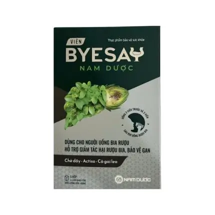 Combo 5 hộp Viên Byesay Nam Dược - Giải rượu, bảo vệ gan (1 vỉ x 6 viên)