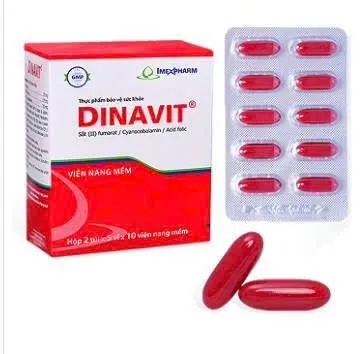 Dinavit Imex (H/100v)  – Bổ máu hiệu quả với sắt, folic và vitamin B12