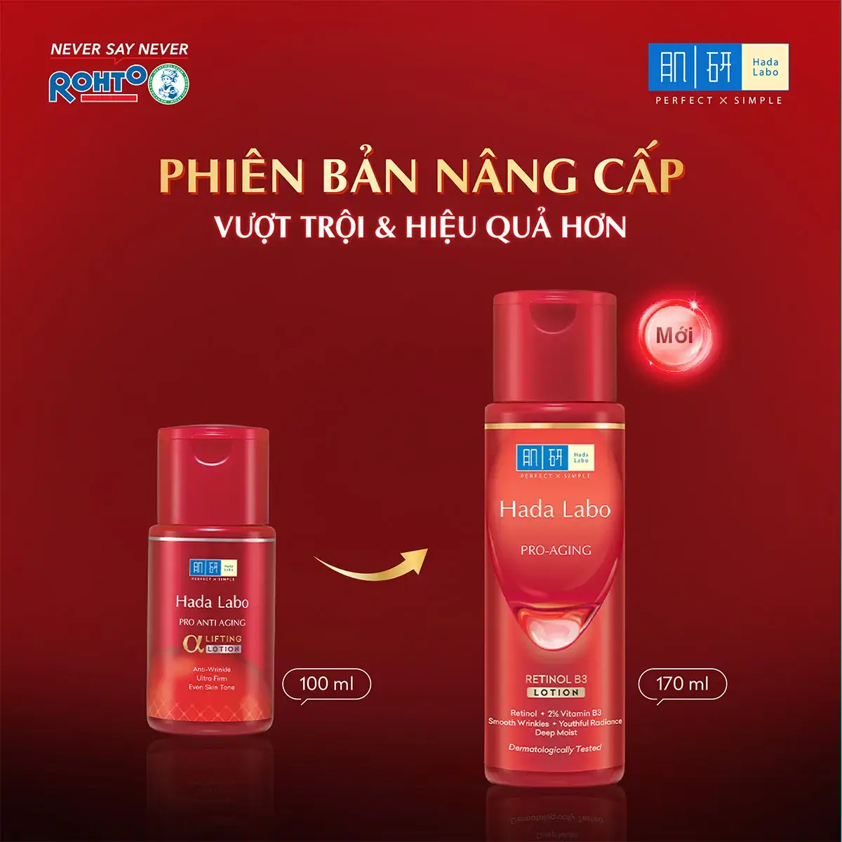 Dung dịch cải thiện lão hóa Hada Labo Pro-Aging Retinol B3 Lotion 170ml