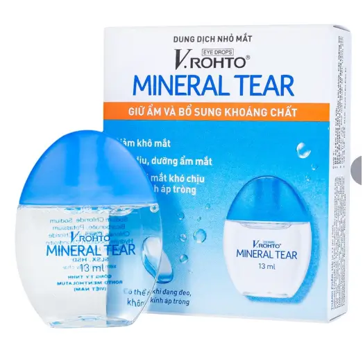 Dung dịch nhỏ mắt V.Rohto Mineral Tear giữ ẩm và bổ sung khoáng chất (13ml)